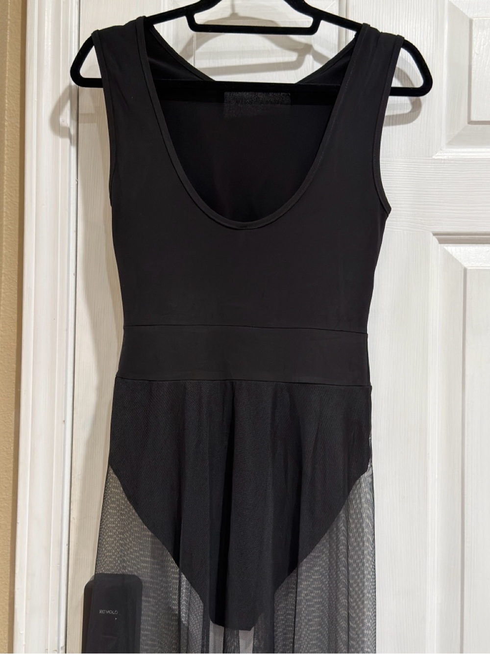 Black Maxi Mesh Overlay Dress - Women - Picture 7 of 8